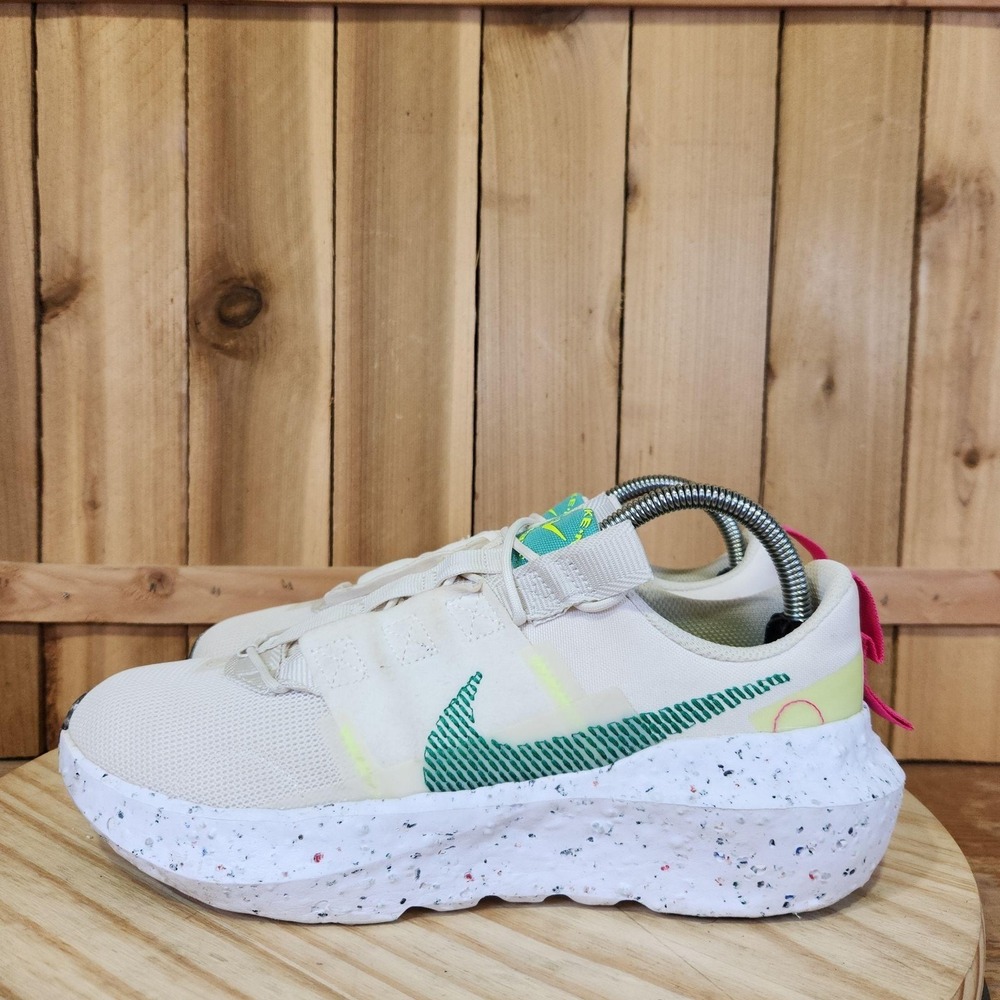 Nike Crater Impact Shoes Womens 9.5 White Mesh Walking Sneakers CW2386-004